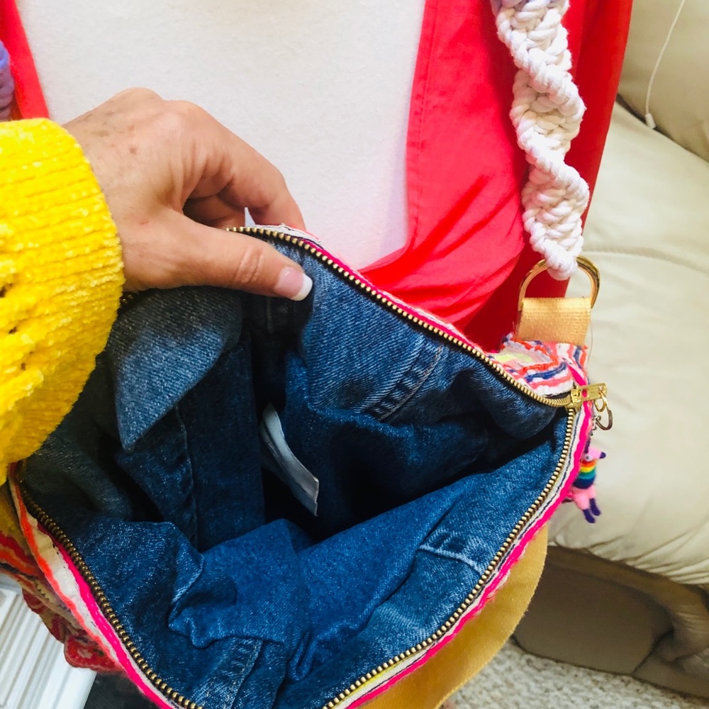Adorable Recycled Denim Boho Bag! ❤️🛍🧜‍♀️💕 - Picture 2 of 8